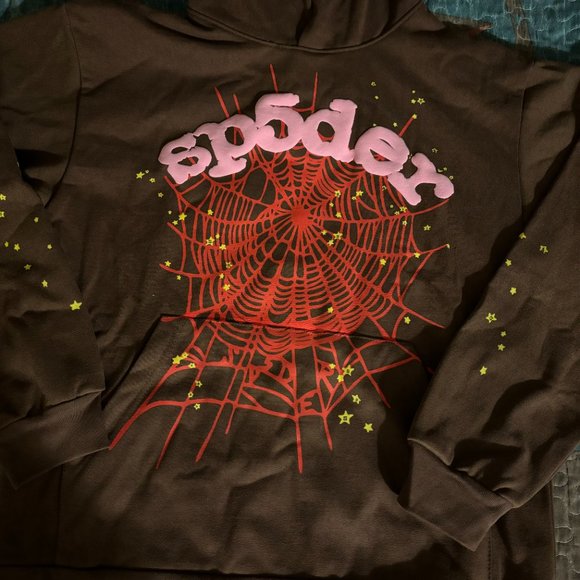 Sp5der Web Hoodie Brown - Picture 3 of 4